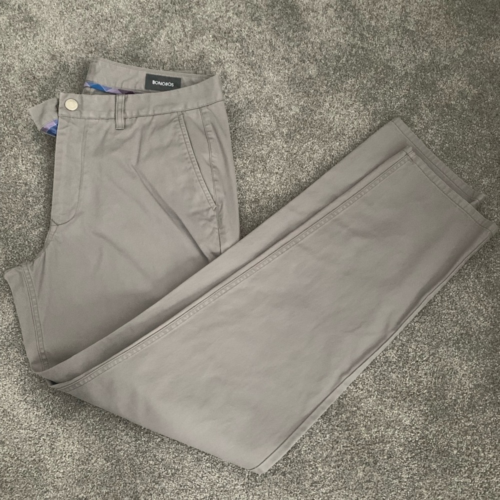 BONOBAS, 34/34, Grey Khaki Pants